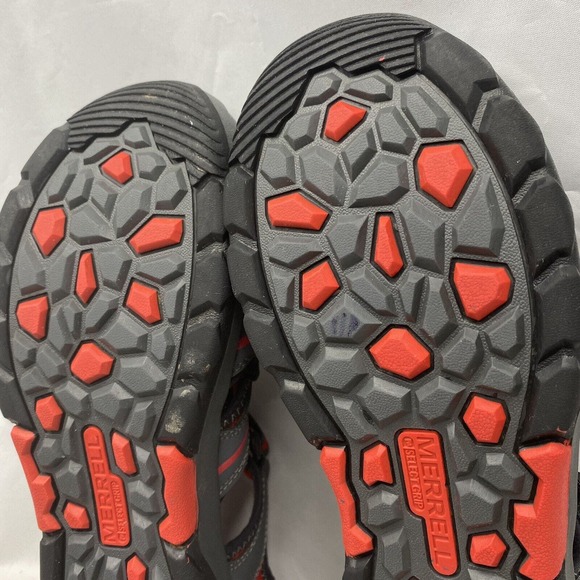 Merrell Hydro Hiking Sandals Waterproof Grey Red Closed-Toe Mens 6/ Womens 7.5 - Picture 11 of 11